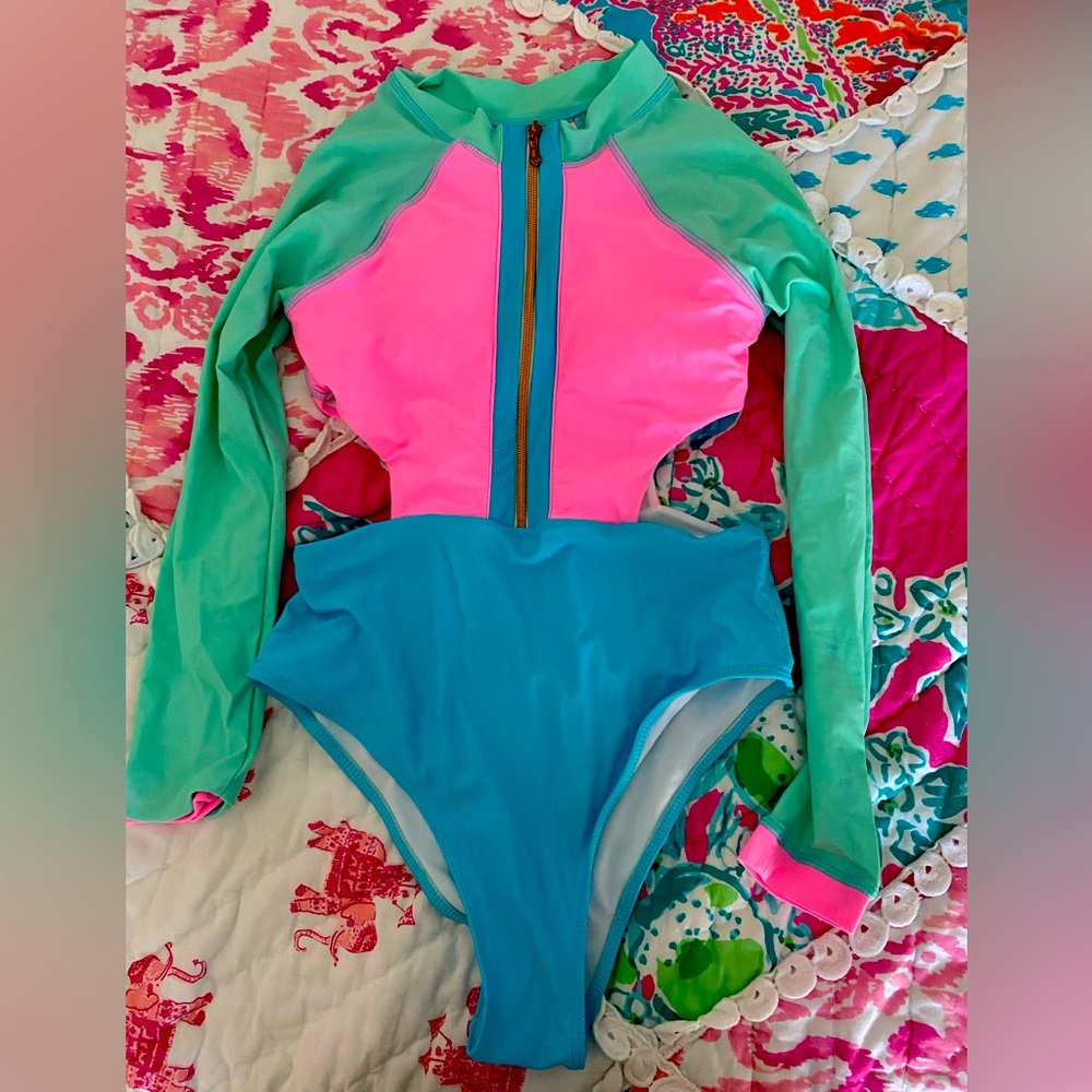 Colorblock One Piece Swimsuit